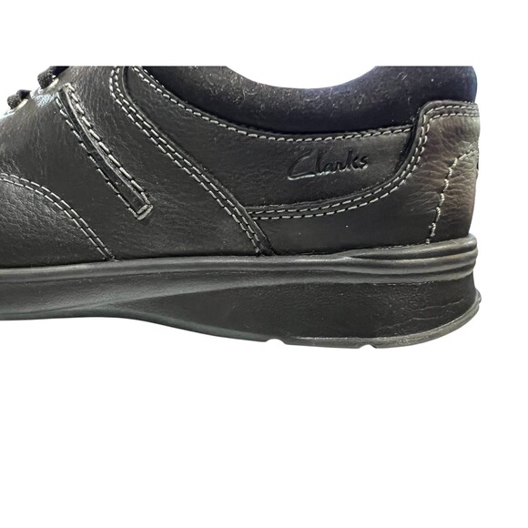 Clarks Men\'s Cotrell Walk Oxford Lite Black Leather Shoes  11.5 W  Office Casual main image 4